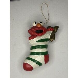 Vintage 1993 Sesame Street Kurt Adler Christmas Ornament Elmo in Stocking